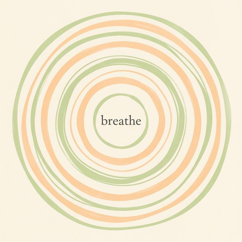 Breathe illustration in pastel tones